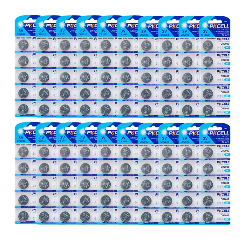 100Pcs/20card PKCELL 3V Battery CR2032 Lithium Button Battery BR2032 DL2032 CR 2032 Button Coin Cell Watch Batteries
100Pcs/20card PKCELL 3V Battery CR2032 Lithium Button Battery BR2032 DL2032 CR 2032 Button Coin Cell Watch Batteries