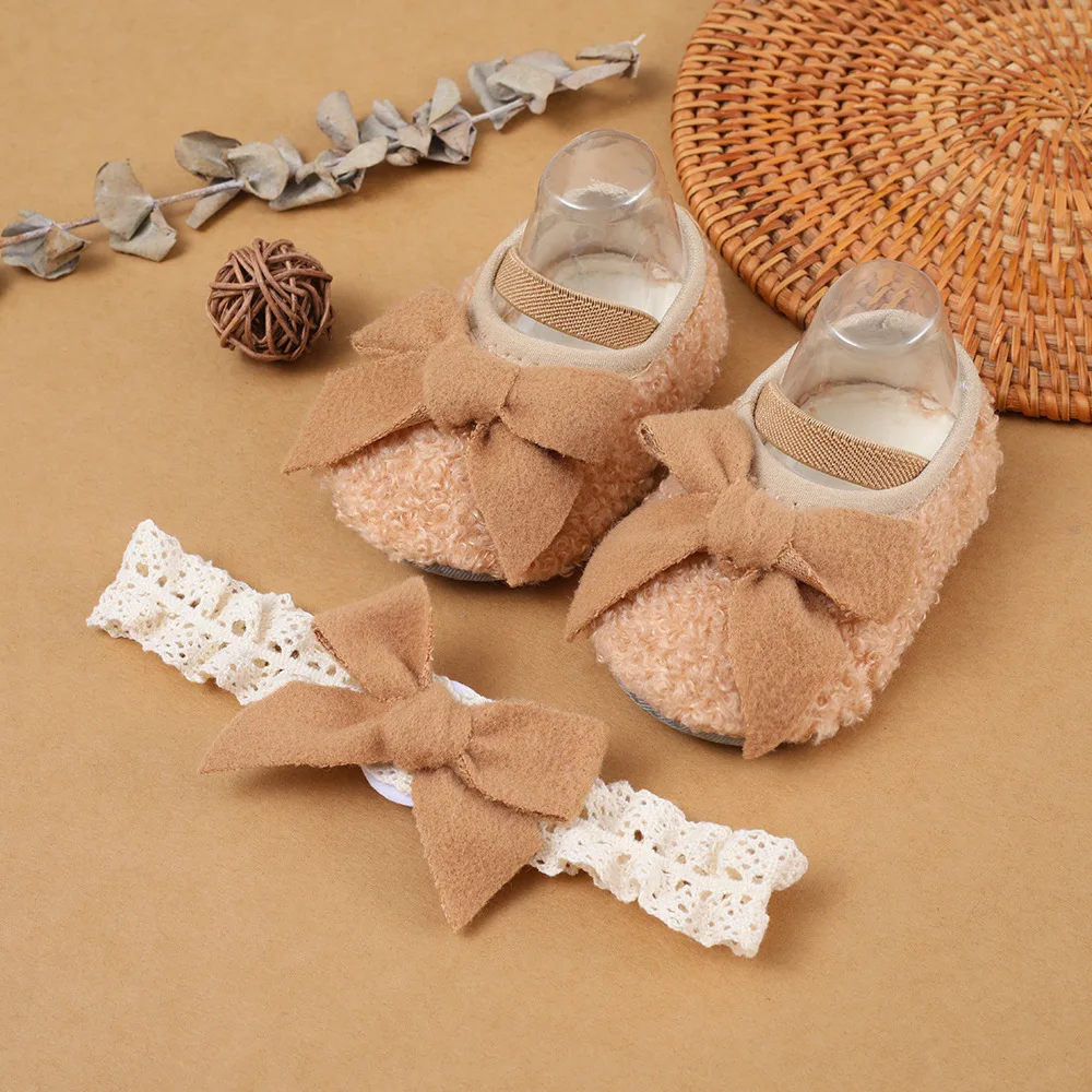 Newborn Baby Cute Bow-knot First Walker Shoes Set Headband Girls Toddler Kids Soft Sole Footwear Autumn Winter Warm Shoe
Newborn Baby Cute Bow-knot First Walker Shoes Set Headband Girls Toddler Kids Soft Sole Footwear Autumn Winter Warm Shoe
