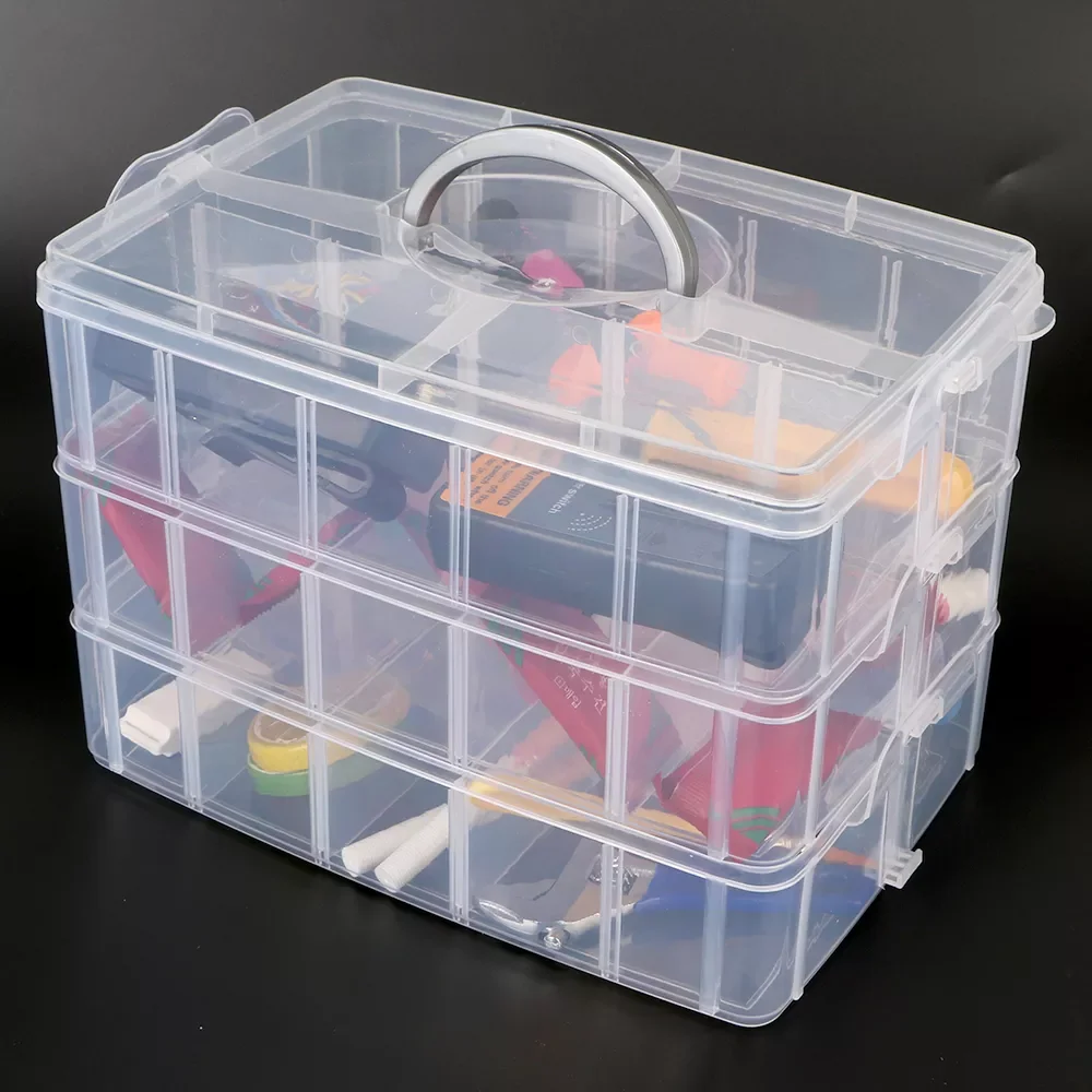 Plastic Box 3 Layers Clear Storage Box Jewelry Bead Organizer Case Rangement Transparent Container 30 Compartments
Plastic Box 3 Layers Clear Storage Box Jewelry Bead Organizer Case Rangement Transparent Container 30 Compartments
