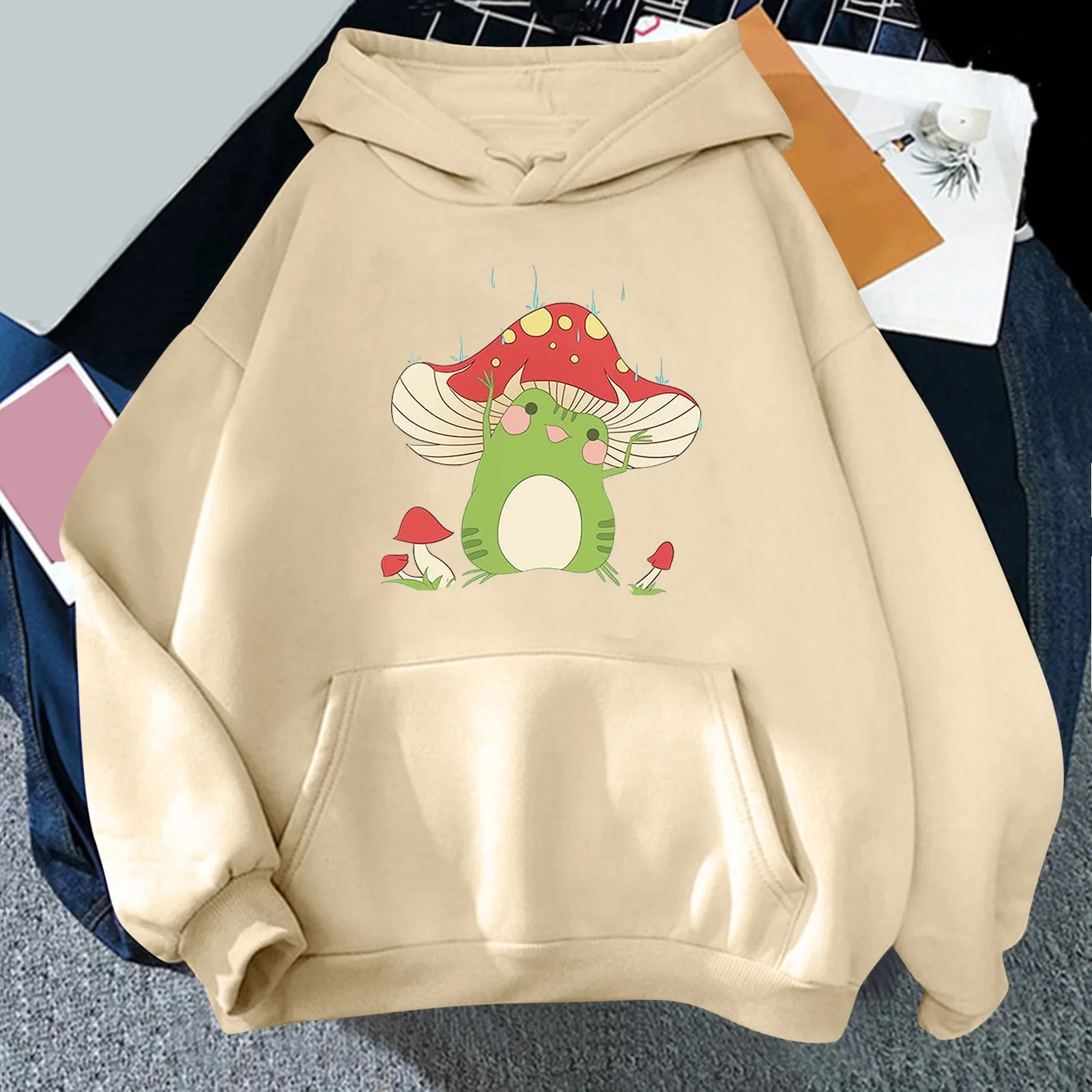 2023 Streetwear Hoodies Women Sweatshirt Autumn Spring Long Sleeve Harajuku Mushroom Frog Sweatshirts Casual Pullover Sudadera
2023 Streetwear Hoodies Women Sweatshirt Autumn Spring Long Sleeve Harajuku Mushroom Frog Sweatshirts Casual Pullover Sudadera