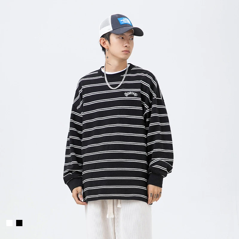 Autumn Striped Sweatshirts Men's Oversized Korean Fashion Clothing Hoodies Couples Pullovers Casual Round Neck Tops Streetwear
Autumn Striped Sweatshirts Men's Oversized Korean Fashion Clothing Hoodies Couples Pullovers Casual Round Neck Tops Streetwear