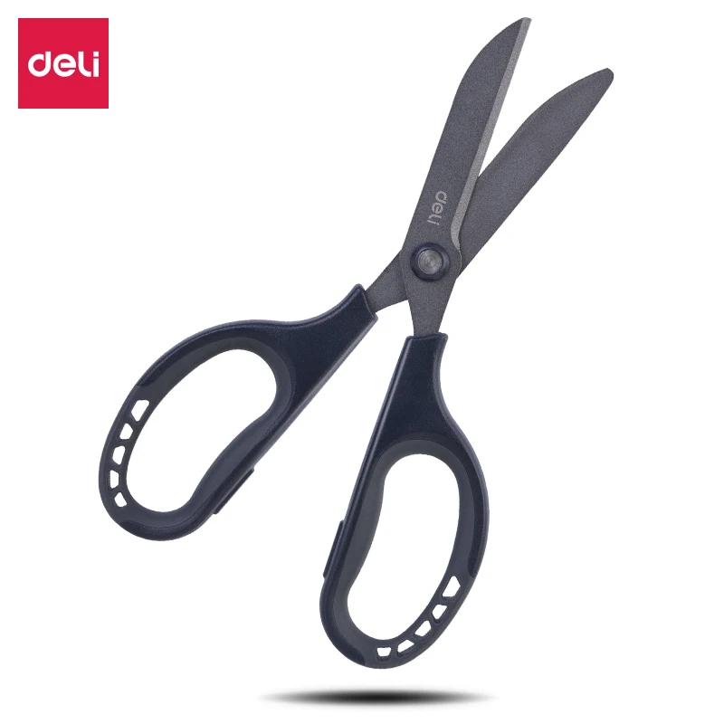 Deli 77753 arc blade anti sticking safety stainless steel scissors student stationery office cutting supplies
Deli 77753 arc blade anti sticking safety stainless steel scissors student stationery office cutting supplies