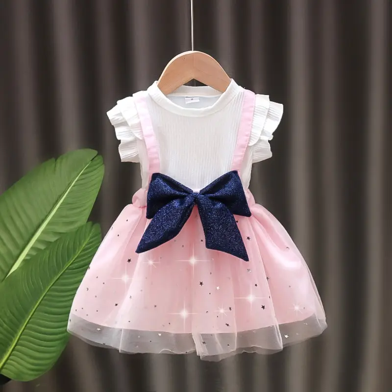 Baby Girl Clothes Ruffles Summer Flying Sleeve Children Dress Leisure Lovely Baby Princess Dress Kids Clothing Bow Mesh skirt
Baby Girl Clothes Ruffles Summer Flying Sleeve Children Dress Leisure Lovely Baby Princess Dress Kids Clothing Bow Mesh skirt