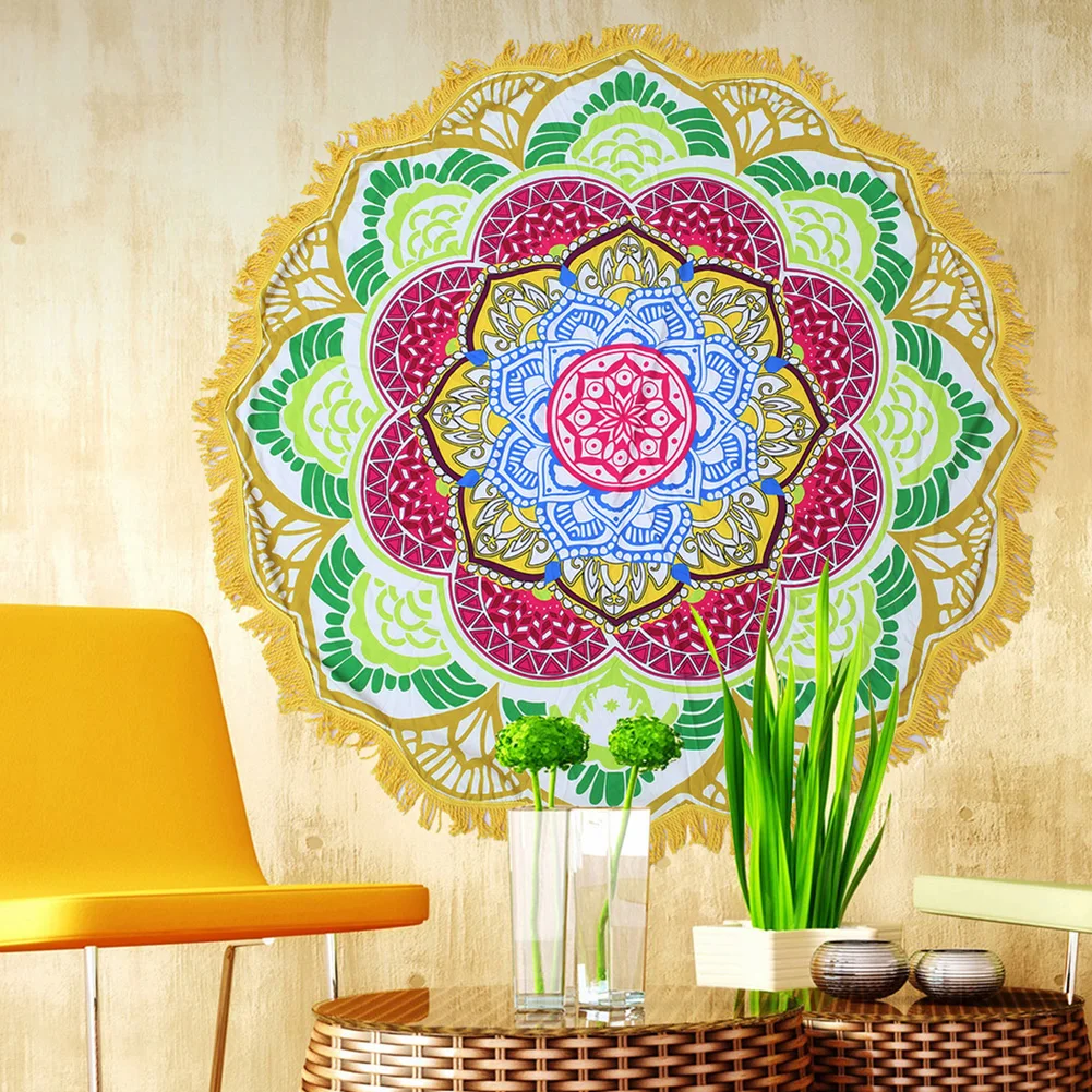 Household Portable Thickening Picnic Mat 130 X 130cm Round Mandala Tapestry Wall Hanging Carpet for Home Hotel Bedroom
Household Portable Thickening Picnic Mat 130 X 130cm Round Mandala Tapestry Wall Hanging Carpet for Home Hotel Bedroom