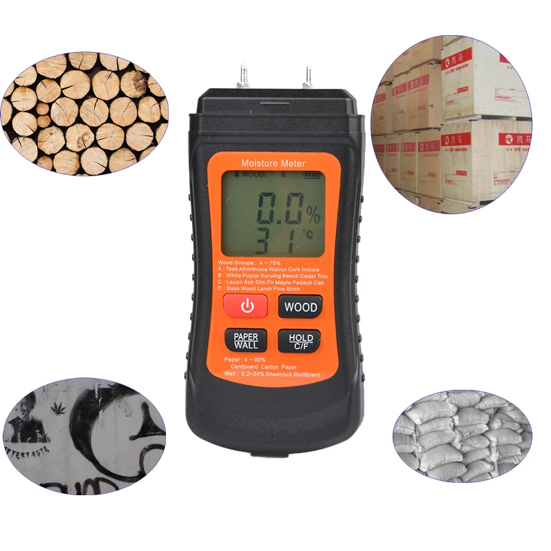 LCD Hygrometer Wood Timber Moisture Humidity Measure Tester Tool Damp Detector Hygrometer
LCD Hygrometer Wood Timber Moisture Humidity Measure Tester Tool Damp Detector Hygrometer