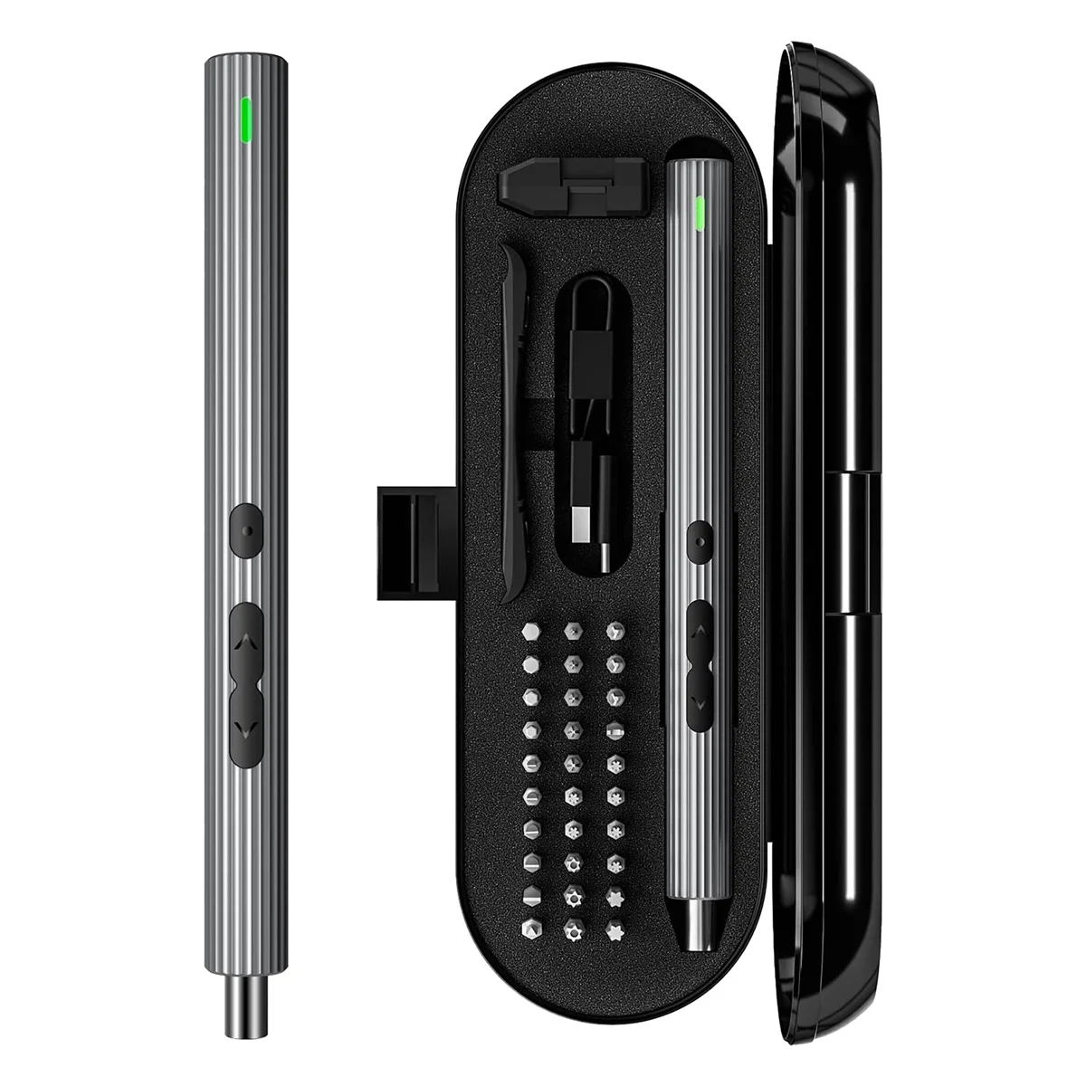 Electric Screwdriver, Cordless Precision Electric Screwdriver Kit with Magnetic Drill, Rechargeable Repair Kit
Electric Screwdriver, Cordless Precision Electric Screwdriver Kit with Magnetic Drill, Rechargeable Repair Kit