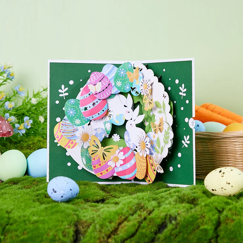 3D Pop Up Flower Greeting Wedding Invitations Card Mothers Day Easter Postcards Easter Bunny Wreath 
3D Pop Up Flower Greeting Wedding Invitations Card Mothers Day Easter Postcards Easter Bunny Wreath