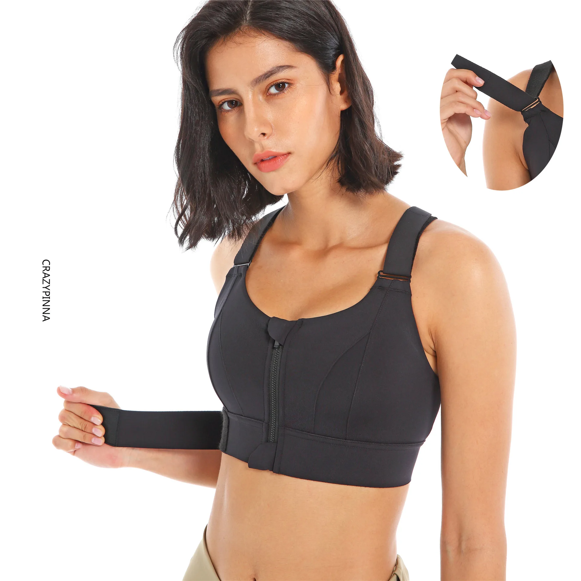 Women Sports Bras Tights Crop Top Yoga Vest Front Zipper Plus Size Adjustable Strap Shockproof Gym Fitness Athletic Brassiere
Women Sports Bras Tights Crop Top Yoga Vest Front Zipper Plus Size Adjustable Strap Shockproof Gym Fitness Athletic Brassiere