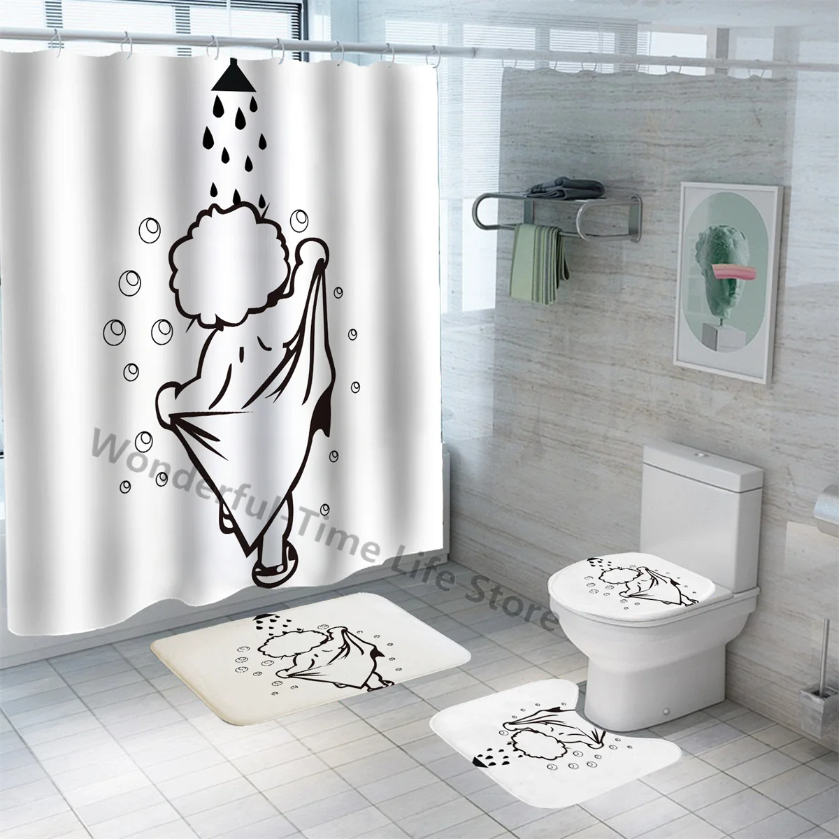 Funny Dinosaur Shower Curtain Kid Cute Cartoon Children Fun Girl Boy White Bath Waterproof Polyester Curtains Bathroom Decor
Funny Dinosaur Shower Curtain Kid Cute Cartoon Children Fun Girl Boy White Bath Waterproof Polyester Curtains Bathroom Decor