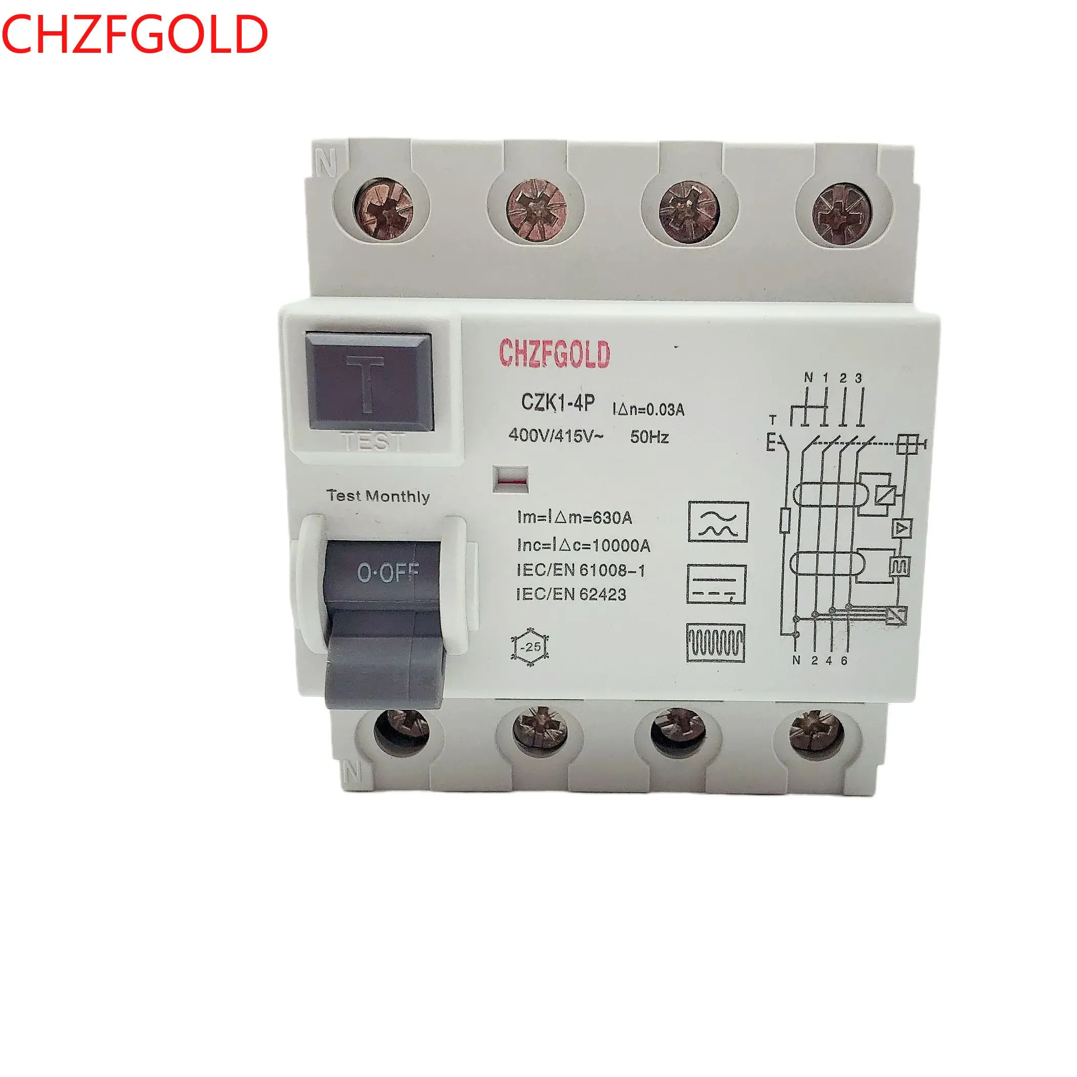 CHZFGOLD Тип B цепи утечки заземления RCCB RCD Din Rail DC CZK6-100B 4P 40A 63a 30 мА 10 кА
CHZFGOLD Тип B цепи утечки заземления RCCB RCD Din Rail DC CZK6-100B 4P 40A 63a 30 мА 10 кА