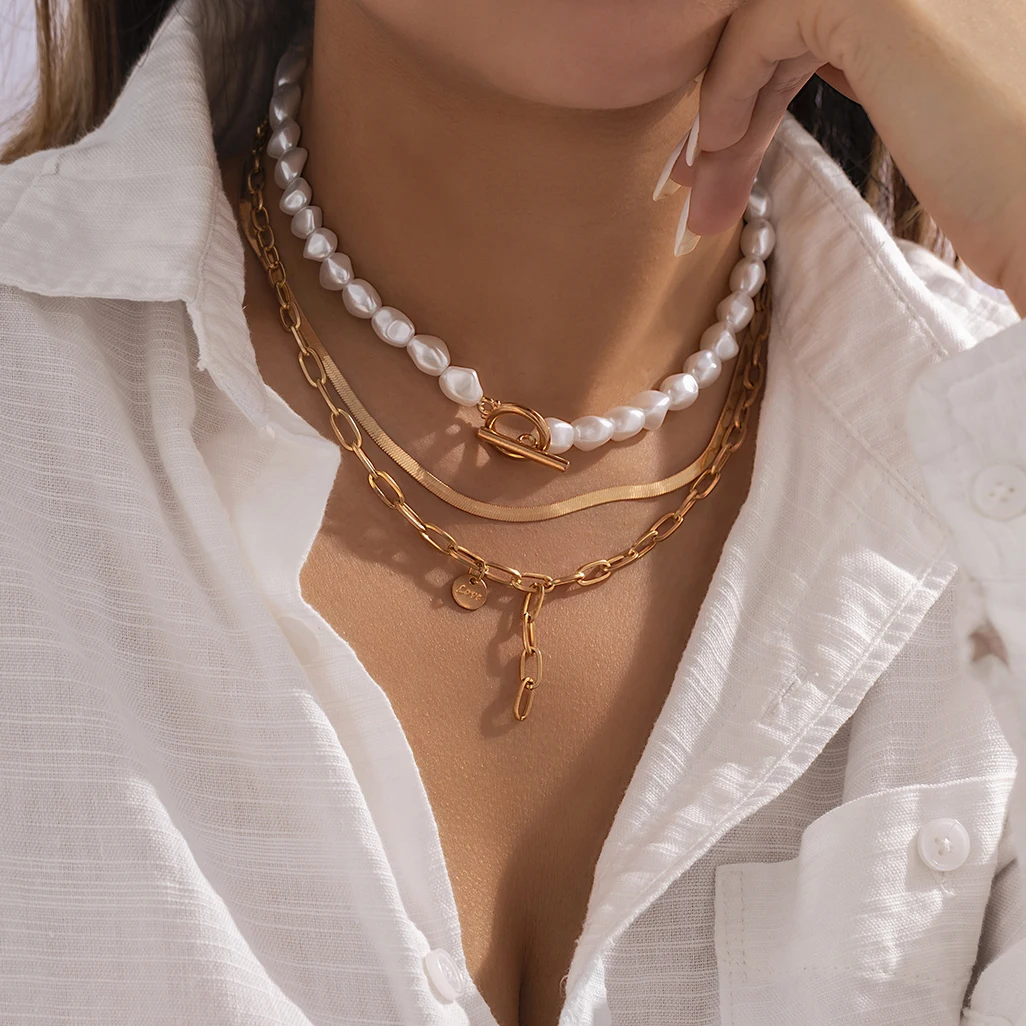 Vintage Elegant Baroque Pearl OT Buckle Pendant Necklace for Women Wedding Bride Snake Chains Aesthetic Neck Accessories Jewelry
Vintage Elegant Baroque Pearl OT Buckle Pendant Necklace for Women Wedding Bride Snake Chains Aesthetic Neck Accessories Jewelry