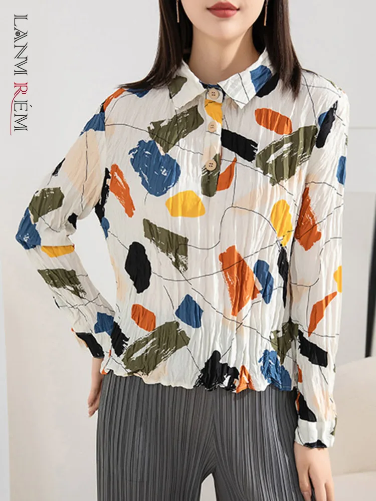 LANMREM Pleated Shirts For Women Printing Lapel Long Sleeves Single Breasted Loose Casual Top 2023 Spring New Clothing 2L1031
LANMREM Pleated Shirts For Women Printing Lapel Long Sleeves Single Breasted Loose Casual Top 2023 Spring New Clothing 2L1031