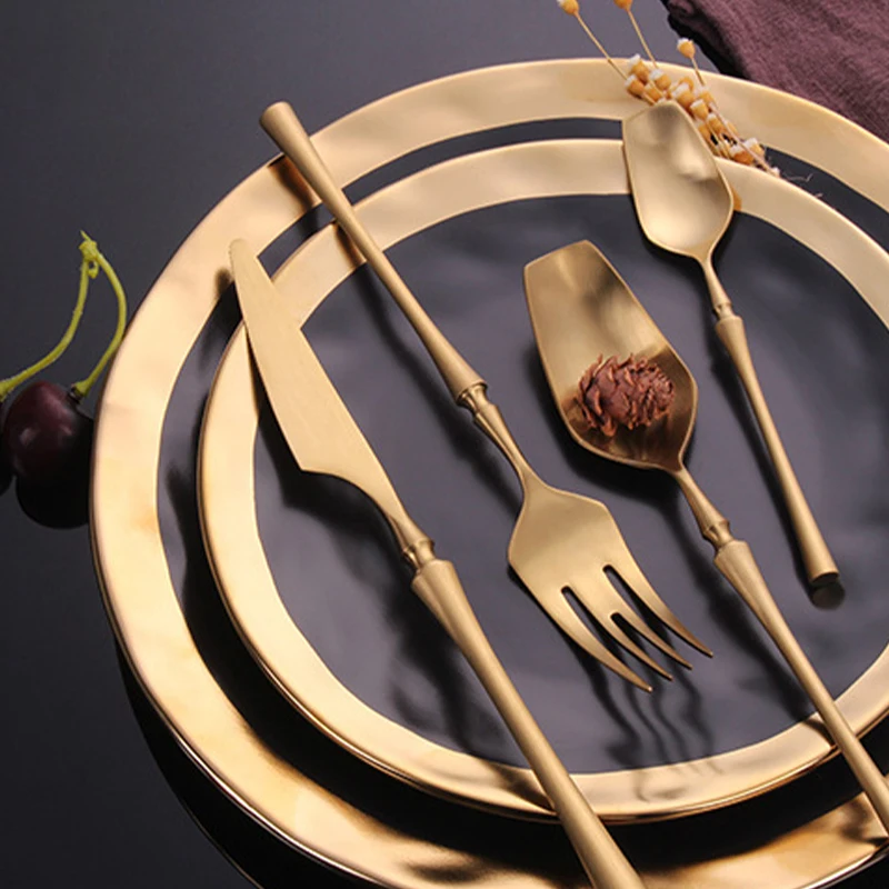 Stainless Steel Cutlery Set Knife Spoon Fork Gold Plated Custom Flatware Tableware Dinnerware Christmas Gift Forks Knives
Stainless Steel Cutlery Set Knife Spoon Fork Gold Plated Custom Flatware Tableware Dinnerware Christmas Gift Forks Knives