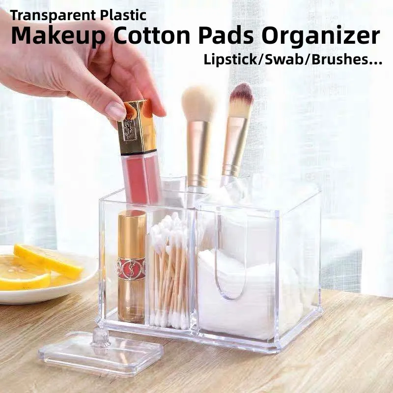 Transparent Cotton Pads Organizers Makeup Brushes Storage Box Plastic Beauty Swab Holder Lip Gloss/Lipstick/Nail Polish Case
Transparent Cotton Pads Organizers Makeup Brushes Storage Box Plastic Beauty Swab Holder Lip Gloss/Lipstick/Nail Polish Case