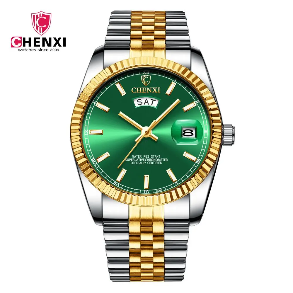 CHENXI Luxury Men Dress Watches Gold Between Silver Stainless Steel Japan Movement Casual Man's Business Wristwatches Waterproof
CHENXI Luxury Men Dress Watches Gold Between Silver Stainless Steel Japan Movement Casual Man's Business Wristwatches Waterproof