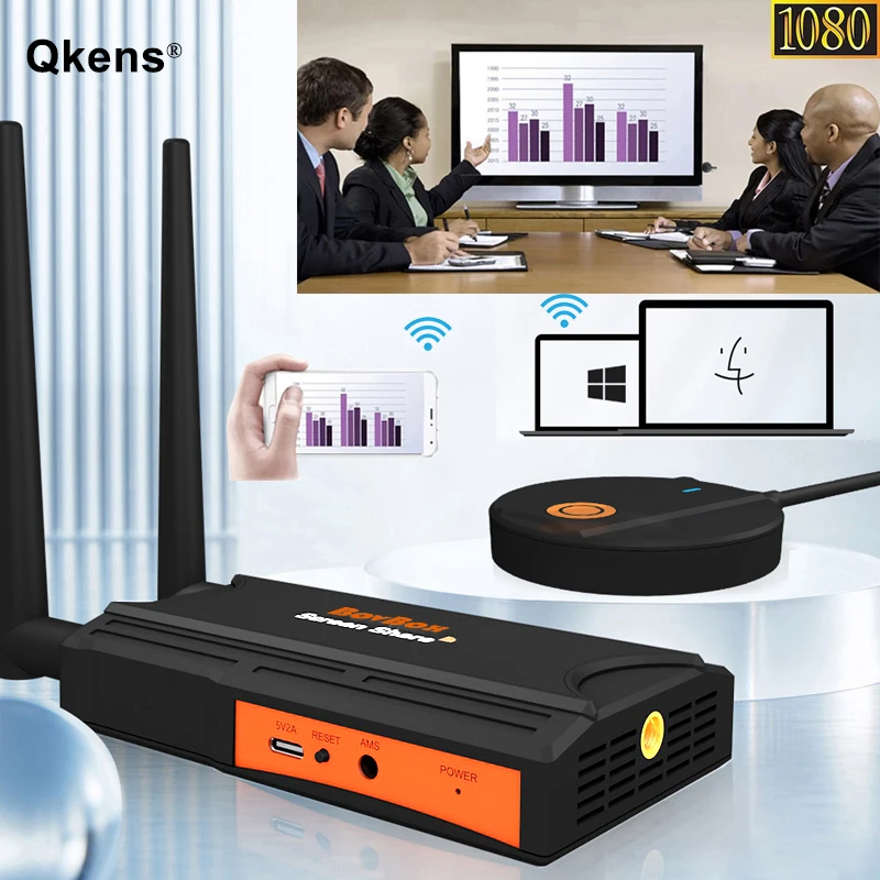 Wireless Video Transmitter Receiver HDMI Extender Wireless Display Conference Notebook PC Phone To TV Monitor Projector 50m
Wireless Video Transmitter Receiver HDMI Extender Wireless Display Conference Notebook PC Phone To TV Monitor Projector 50m