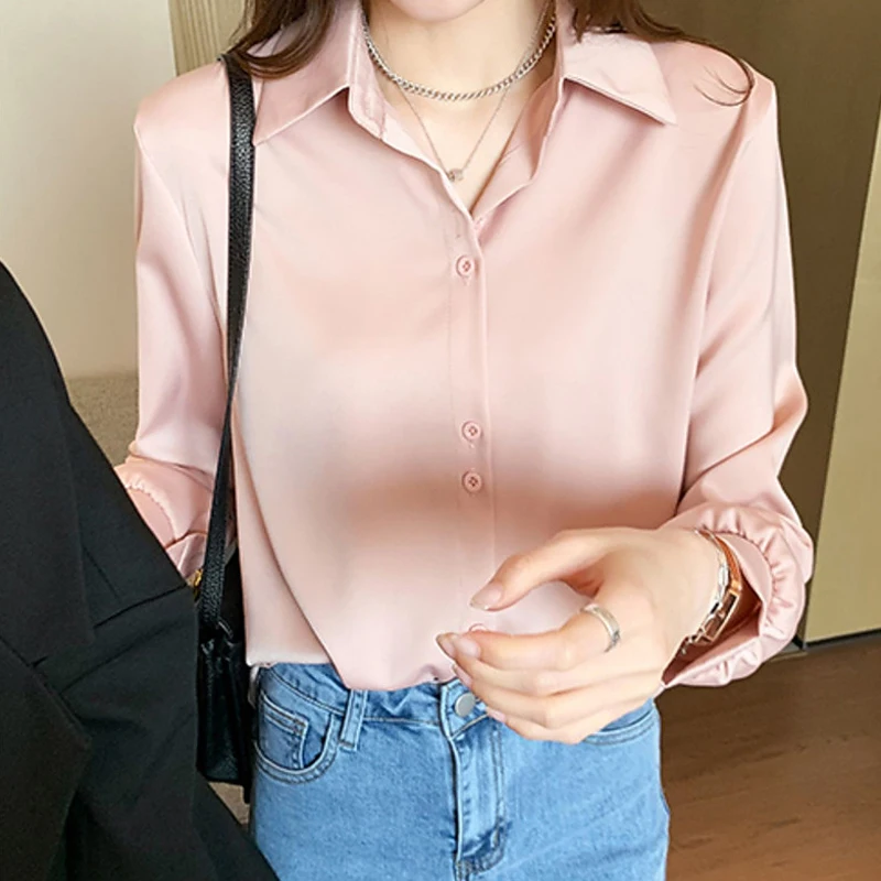 White Women's Oversize Shirt 2022 Elegant Autumn pink Basic Top Collar Long Sleeve Beautiful Blouses Casual
White Women's Oversize Shirt 2022 Elegant Autumn pink Basic Top Collar Long Sleeve Beautiful Blouses Casual