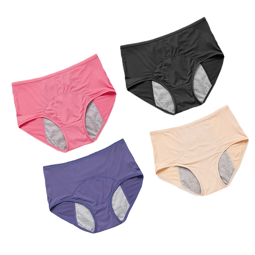 4 Pcs Womens High Waisted Sanitary Pants Menstrual Briefs Female Breathable Physiological Flexible Miss
4 Pcs Womens High Waisted Sanitary Pants Menstrual Briefs Female Breathable Physiological Flexible Miss