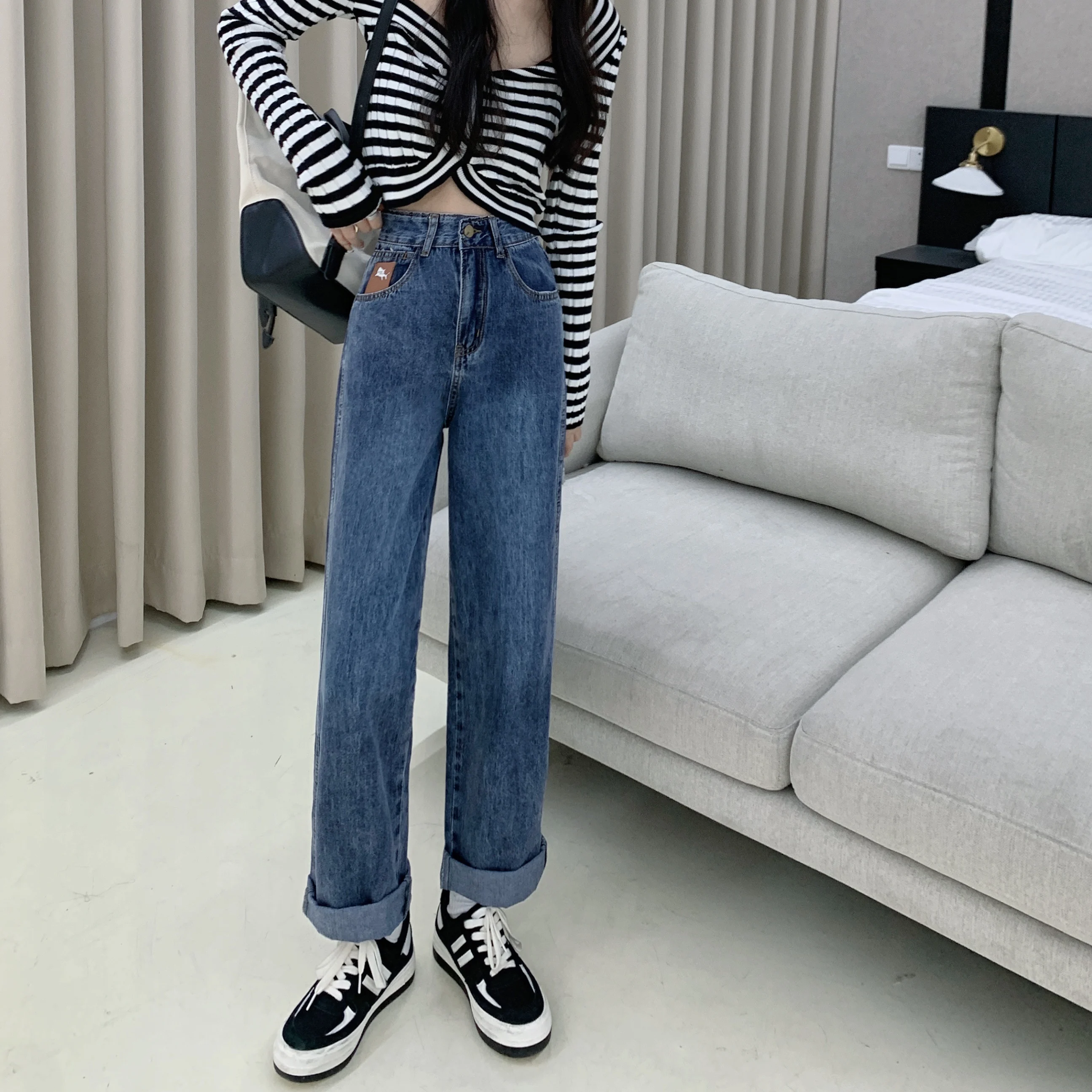 DD1872 New loose and thin straight-leg mopping pants all-match wide-leg pants jeans
DD1872 New loose and thin straight-leg mopping pants all-match wide-leg pants jeans