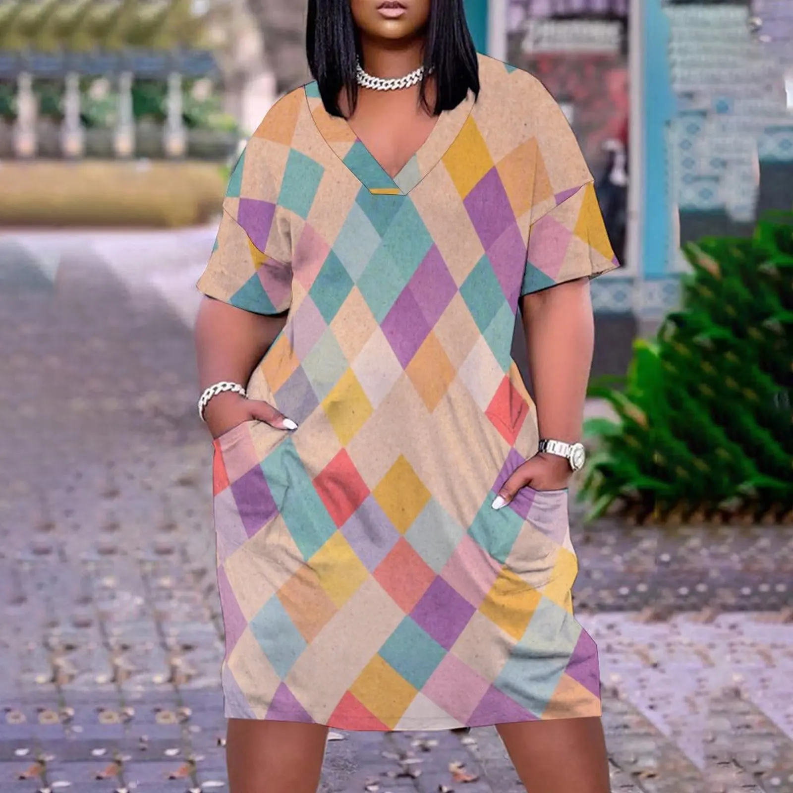 Summer 2022 3D printed Women 's V - neck dress Bohemian Style Party Night dress Loose vintage Fashion African dress
Summer 2022 3D printed Women 's V - neck dress Bohemian Style Party Night dress Loose vintage Fashion African dress