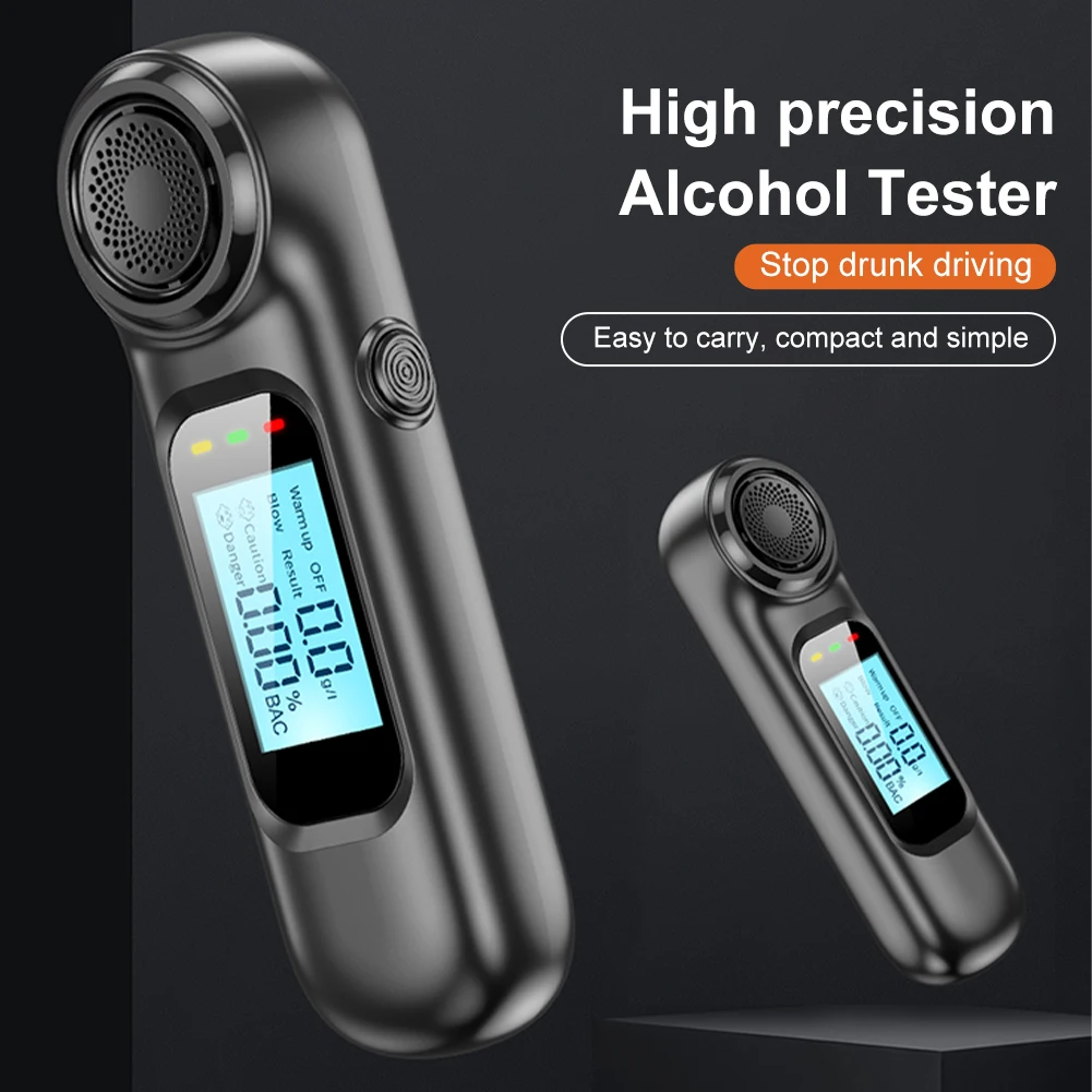 Portable Digital Alcohol Tester Non-Contact High-Precision Alcohol Tester USB Rechargeable Breathalyzer Alcohol Test Tools
Portable Digital Alcohol Tester Non-Contact High-Precision Alcohol Tester USB Rechargeable Breathalyzer Alcohol Test Tools