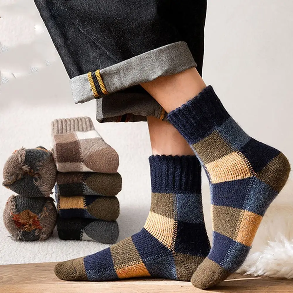 1Pair Vintage Lattice Wool Socks Men Winter Thicked Warm Plush Socks Middle Tube Socks Casual Towel Socks Male Hosiery
1Pair Vintage Lattice Wool Socks Men Winter Thicked Warm Plush Socks Middle Tube Socks Casual Towel Socks Male Hosiery