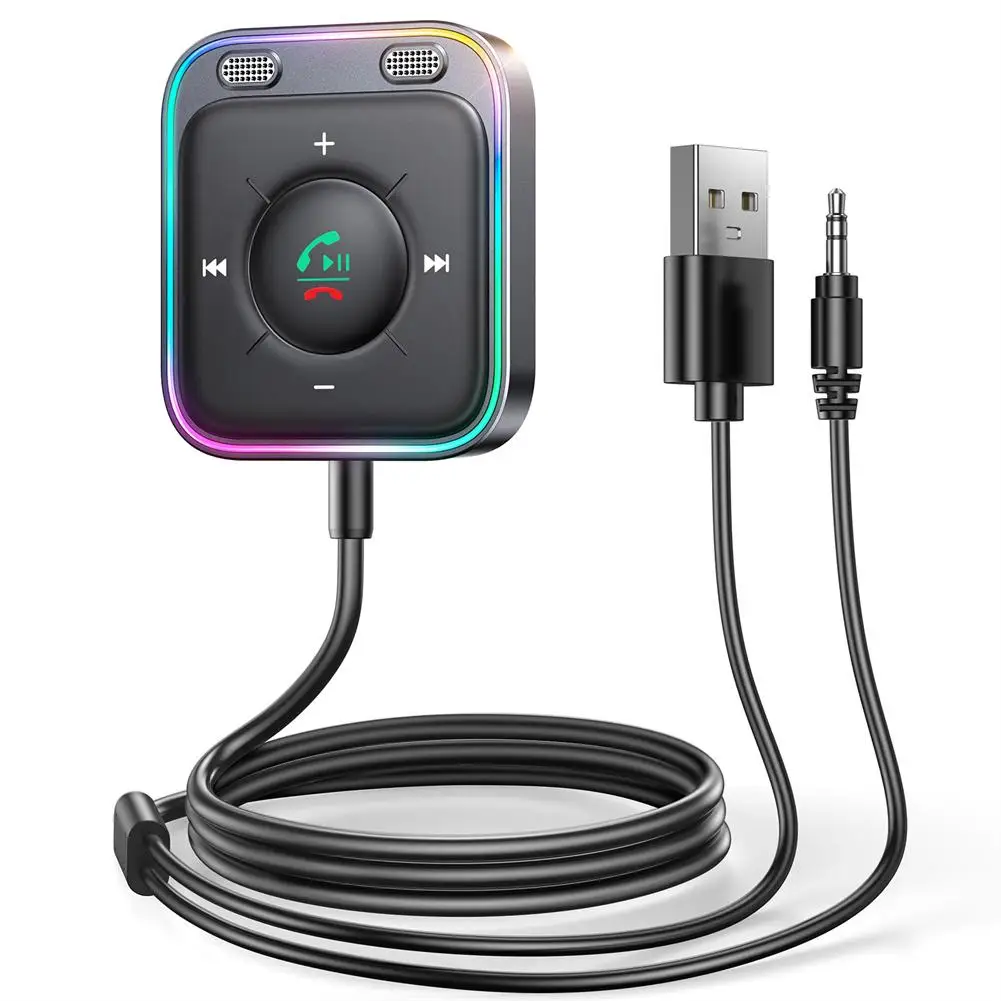 Bluetooth 5.3 Car Adapter Enhanced Dual Mics ENC Noise Cancellation 3.5mm AUX Adapter Bluetooth Wireless Receiver
Bluetooth 5.3 Car Adapter Enhanced Dual Mics ENC Noise Cancellation 3.5mm AUX Adapter Bluetooth Wireless Receiver