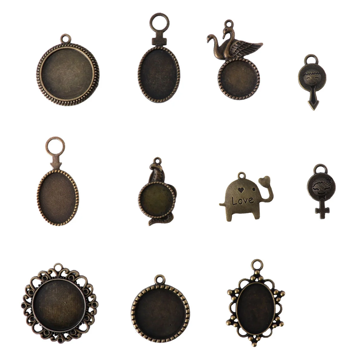 9pcs Vintage Pendant Trays Photo Pendant Settings Setting Tray for Photo Pendant DIY Jewelry Making
9pcs Vintage Pendant Trays Photo Pendant Settings Setting Tray for Photo Pendant DIY Jewelry Making