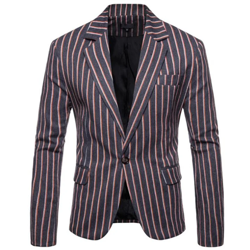 Fashion stripe casual suits men blazer masculino slim fit casaco jaqueta masculina coats mens jacket autumn
Fashion stripe casual suits men blazer masculino slim fit casaco jaqueta masculina coats mens jacket autumn