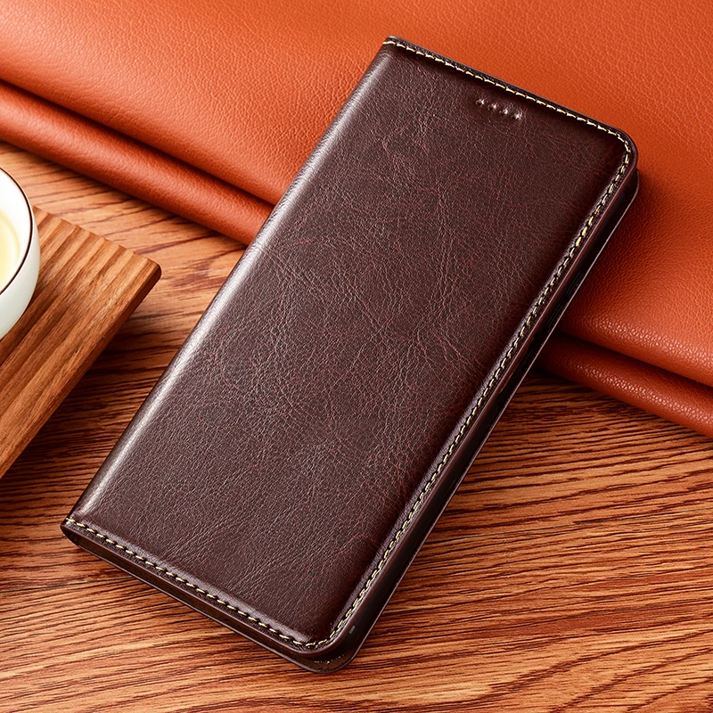 

Wallet Phone Case For Huawei Nova 10 10z SE Pro Y60 Y70 Y61 Y90 Plus Mate 50 50E Crazy Horse Genuine Leather Magnetic Flip Cover