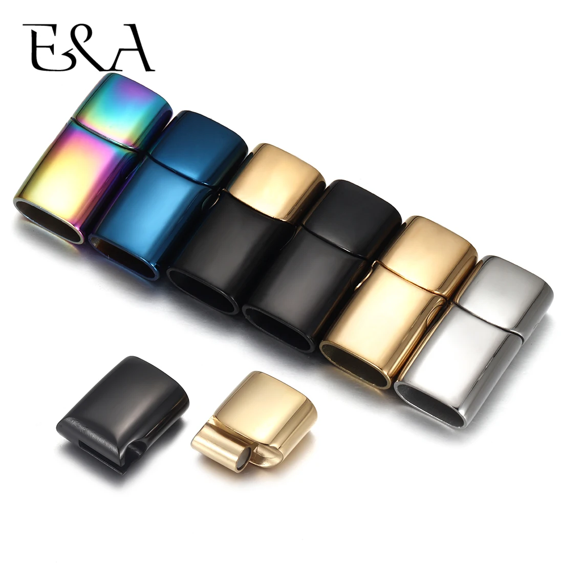 2Clasps Stainless Steel Magnetic Clasp Hole 8*4mm 10*5mm 12*6mm for Leather Cord Magnet Lace Buckle Bracelet Jewelry DIY Making
2Clasps Stainless Steel Magnetic Clasp Hole 8*4mm 10*5mm 12*6mm for Leather Cord Magnet Lace Buckle Bracelet Jewelry DIY Making