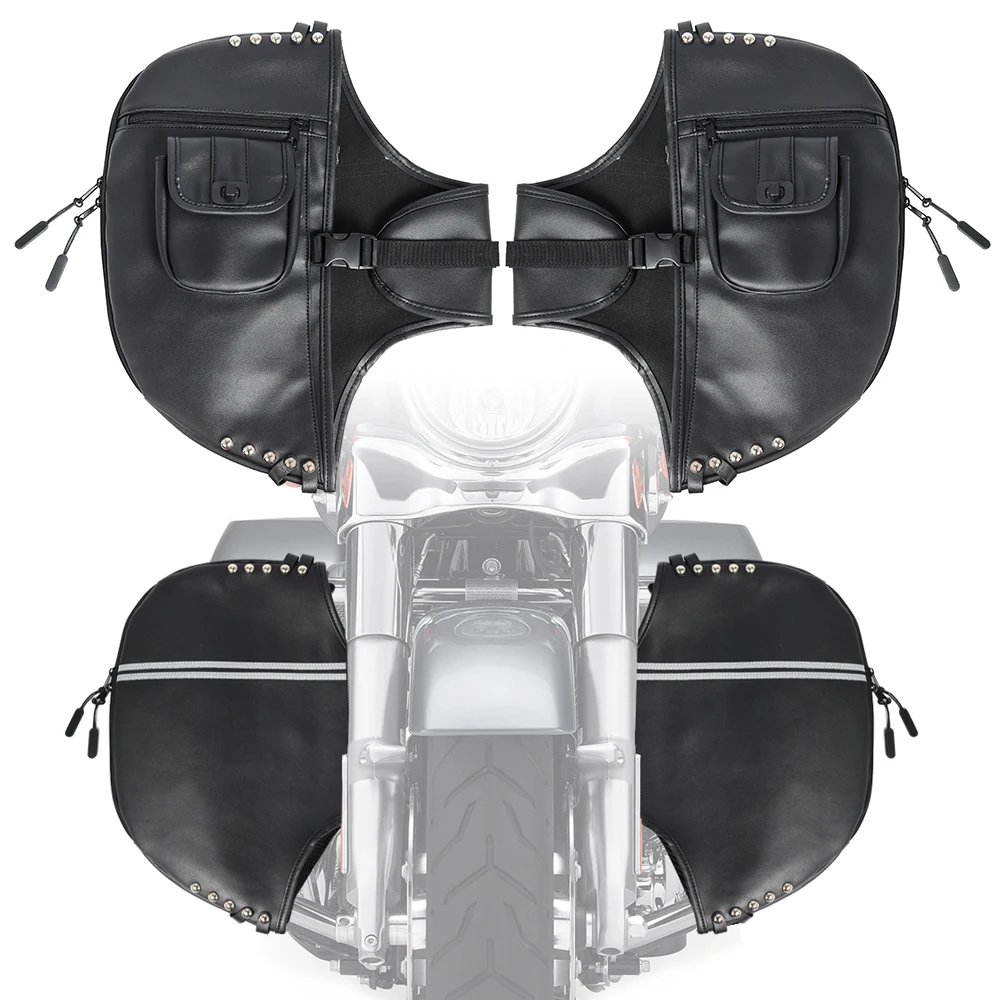 Motorcycle 1 Pair PU Leather Soft Lowers Chaps Leg Warmer Crash Bar Bag For Harley Touring Street Road Glide Trike 1980-2021
Motorcycle 1 Pair PU Leather Soft Lowers Chaps Leg Warmer Crash Bar Bag For Harley Touring Street Road Glide Trike 1980-2021