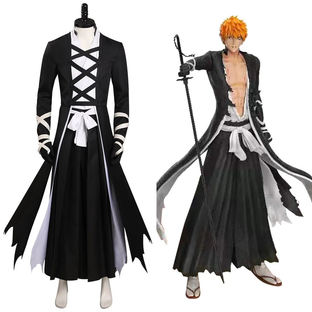 Anime BLEACH Kurosaki Ichigo Cosplay Costume Coat Outfits Halloween Carnival Suit
Anime BLEACH Kurosaki Ichigo Cosplay Costume Coat Outfits Halloween Carnival Suit