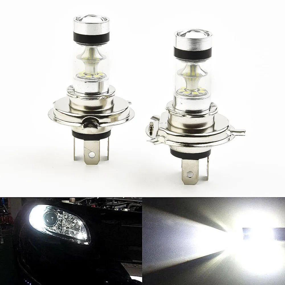

2X 12V-24V 8000K H4 LED High Low Beam Bulbs Super Bright Turn Signals Brake Lights Auto Driving Headlight Car Lamp Accessories