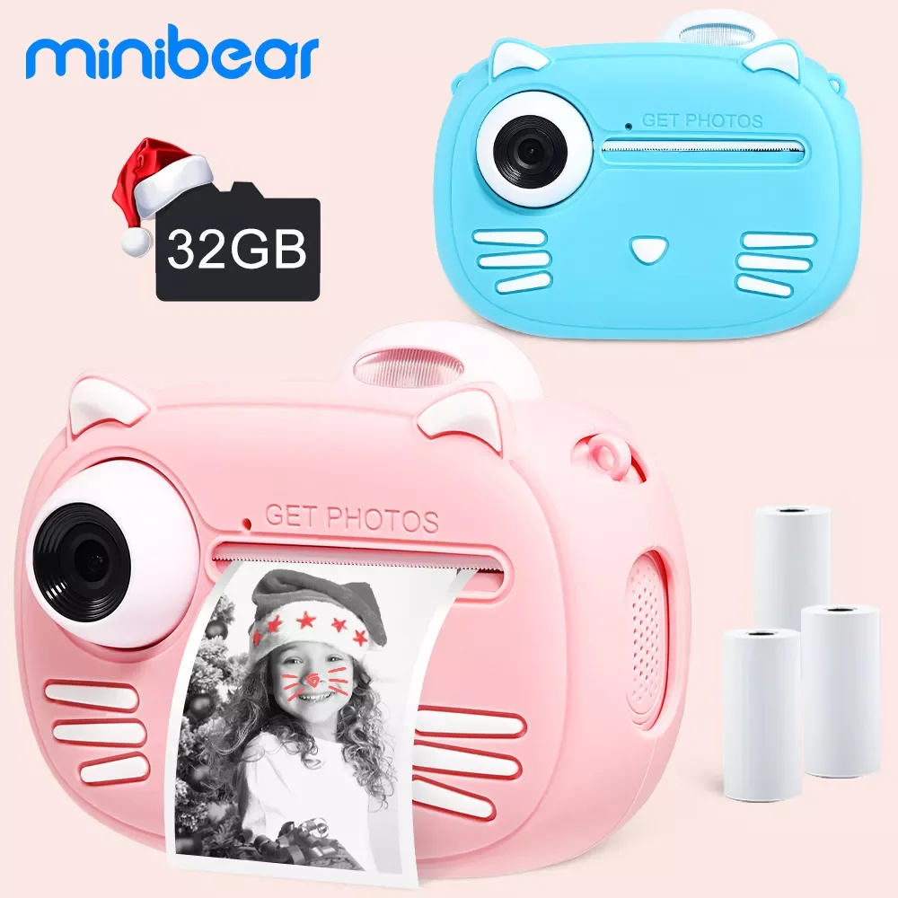 Minibear Children Camera For Kids Instant Camera 1080P Digital Camera For Children Photo Camera Toys For Girl Boy Birthday Gifts
Minibear Children Camera For Kids Instant Camera 1080P Digital Camera For Children Photo Camera Toys For Girl Boy Birthday Gifts