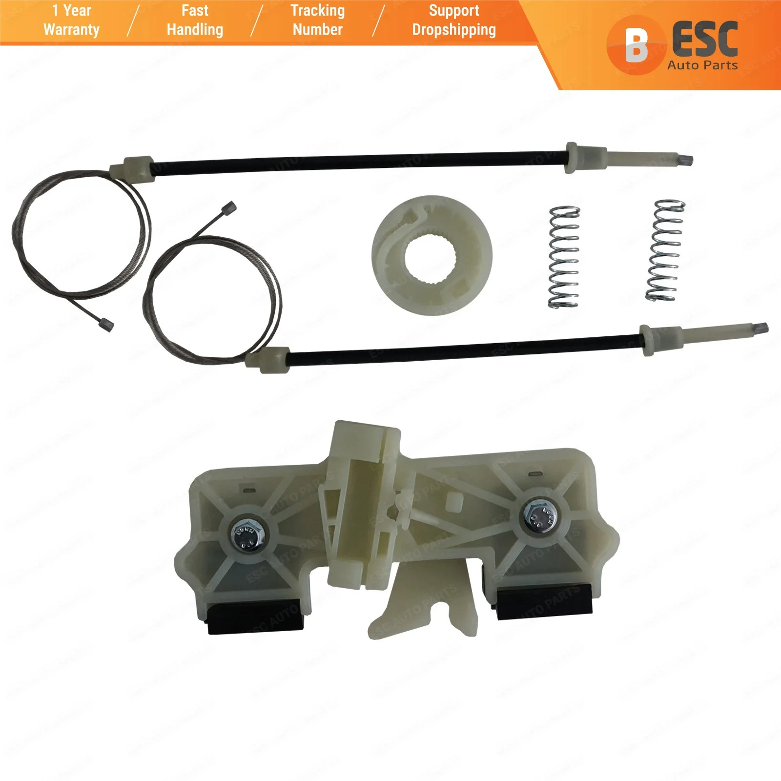 ESC EWR5330 Window Regulator Repair Set Front Left 8A61A045H17AF, 8A61A23201 for Ford Fiesta MK6 2008-2012 Pre-Facelifted
ESC EWR5330 Window Regulator Repair Set Front Left 8A61A045H17AF, 8A61A23201 for Ford Fiesta MK6 2008-2012 Pre-Facelifted