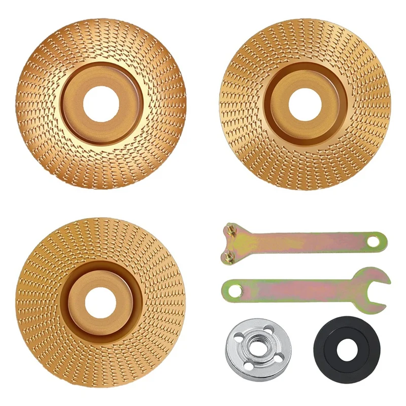 New 3 Pcs Angle Grinding Wheel Wood Shaping Carving Wheel Abrasive Disc,Arc Wood Grinding Shaping Polishing For Woodworking
New 3 Pcs Angle Grinding Wheel Wood Shaping Carving Wheel Abrasive Disc,Arc Wood Grinding Shaping Polishing For Woodworking