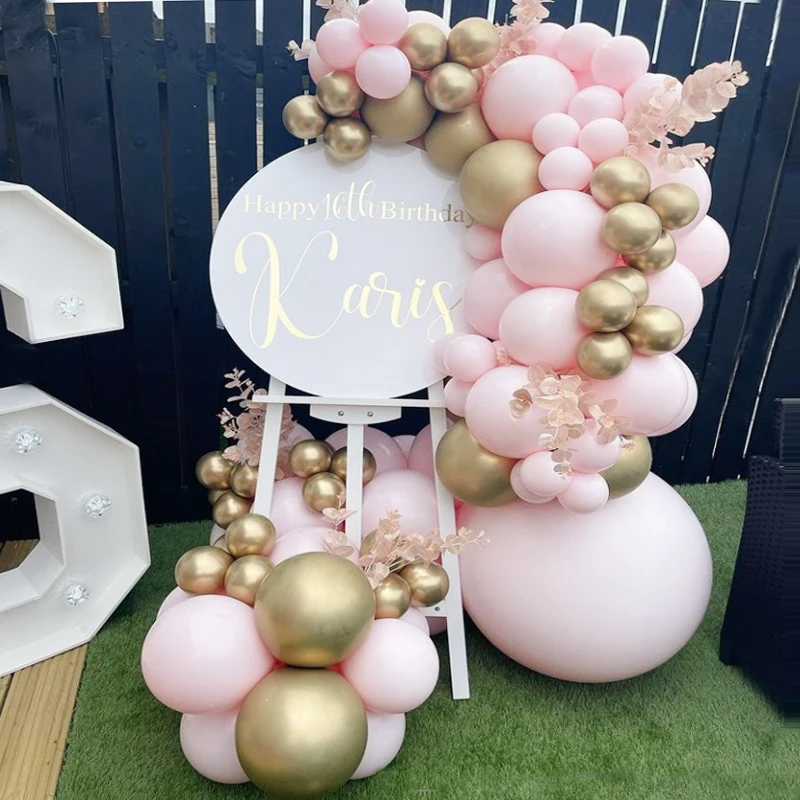Party Balloons Arch Set Pink And Golden Balloon Garland Wedding Baby Baptism Shower Birthday Theme Party Balloon Decoration
Party Balloons Arch Set Pink And Golden Balloon Garland Wedding Baby Baptism Shower Birthday Theme Party Balloon Decoration
