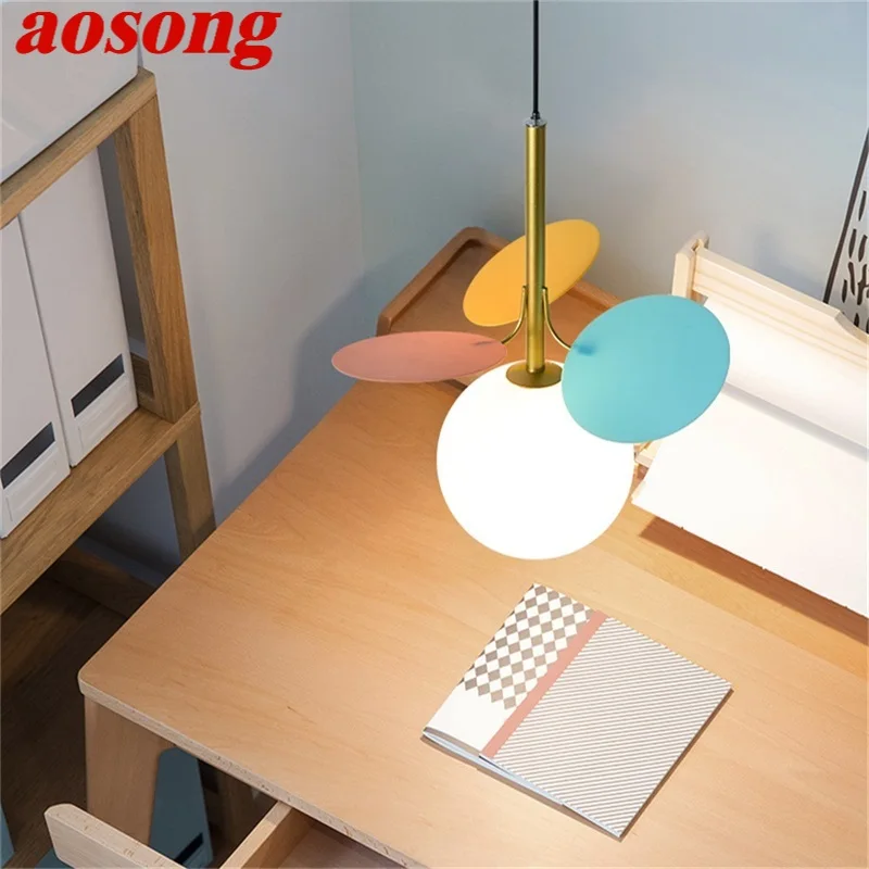 AOSONG Nordic Pendant Light LED Round Ball Indoor Macaroon Fixtures Hanging Modern Chandelier Lamps
AOSONG Nordic Pendant Light LED Round Ball Indoor Macaroon Fixtures Hanging Modern Chandelier Lamps