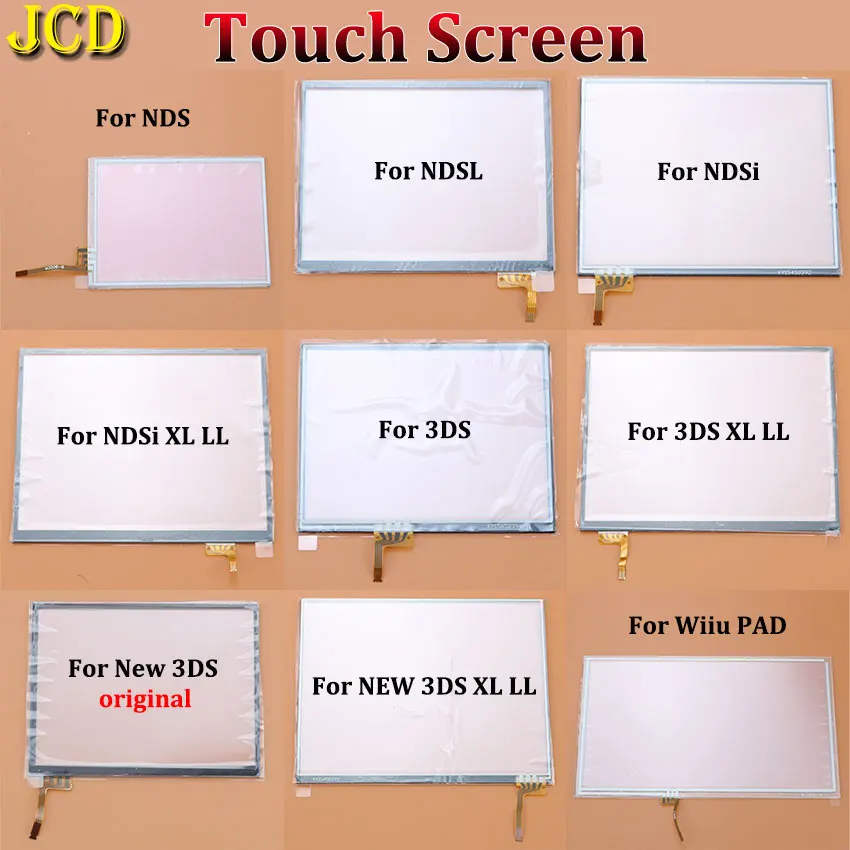

JCD Touch Screen Panel Display Digitizer Glass For NDS Lite NDSL NDSi LL XL For 3DS 3DSLL 3DSXL New 3DS XL LL WiiU PAD Console