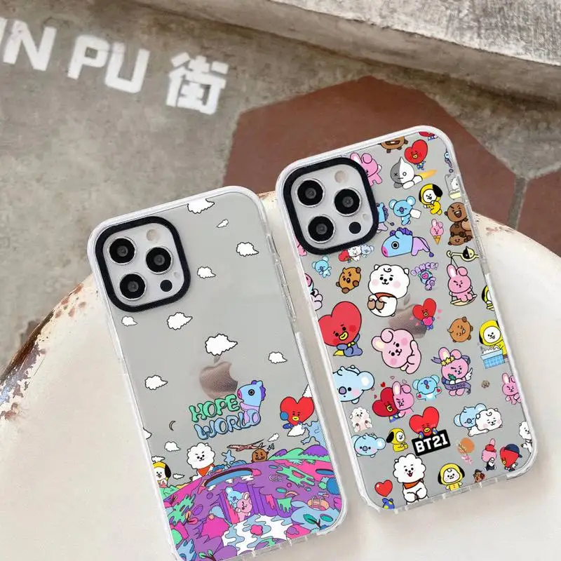 Cute Cartoon Kpop B-BT21 Phone Case For iphone 14 Plus 13 12 11 Pro Max Soft Casetify White Border Cover Fundas
Cute Cartoon Kpop B-BT21 Phone Case For iphone 14 Plus 13 12 11 Pro Max Soft Casetify White Border Cover Fundas