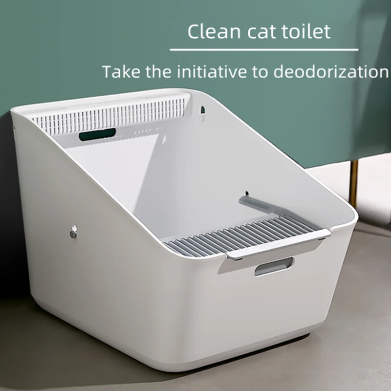 Electric deodorizing litter box Baby cat toilet splash proof semi-enclosed litter box large Kitty supplies
Electric deodorizing litter box Baby cat toilet splash proof semi-enclosed litter box large Kitty supplies