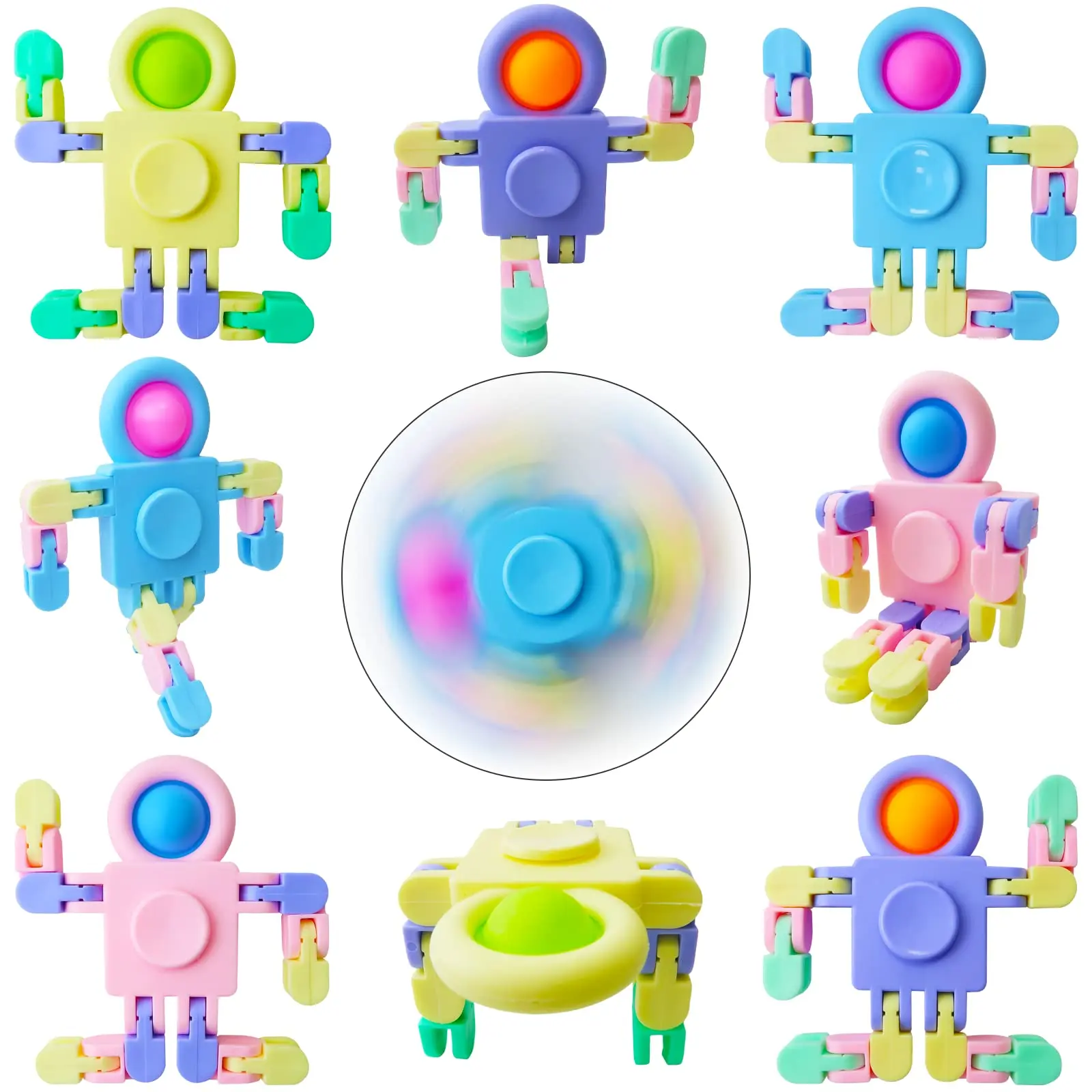1Pcs Children Fidget Sensory Spinner Toys Transformable Robot Fingertip Toy for Kids Autism Spinner Vent Toys Stress Relief
1Pcs Children Fidget Sensory Spinner Toys Transformable Robot Fingertip Toy for Kids Autism Spinner Vent Toys Stress Relief