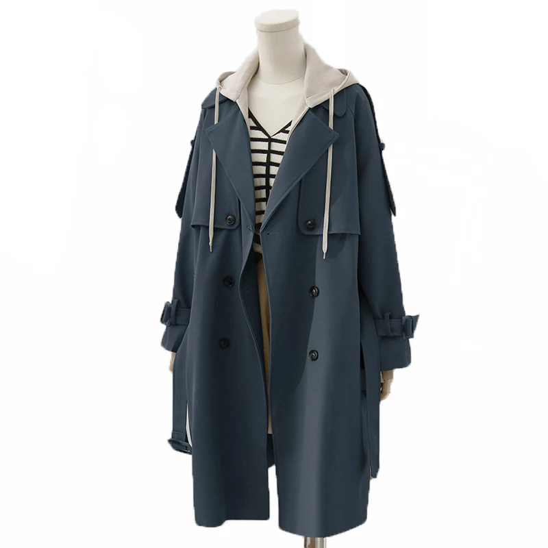 Тренчкот женский с капюшоном, брендовый длинный двубортный приталенный плащ цвета хаки, модная ветровка, осень
Тренчкот женский с капюшоном, брендовый длинный двубортный приталенный плащ цвета хаки, модная ветровка, осень