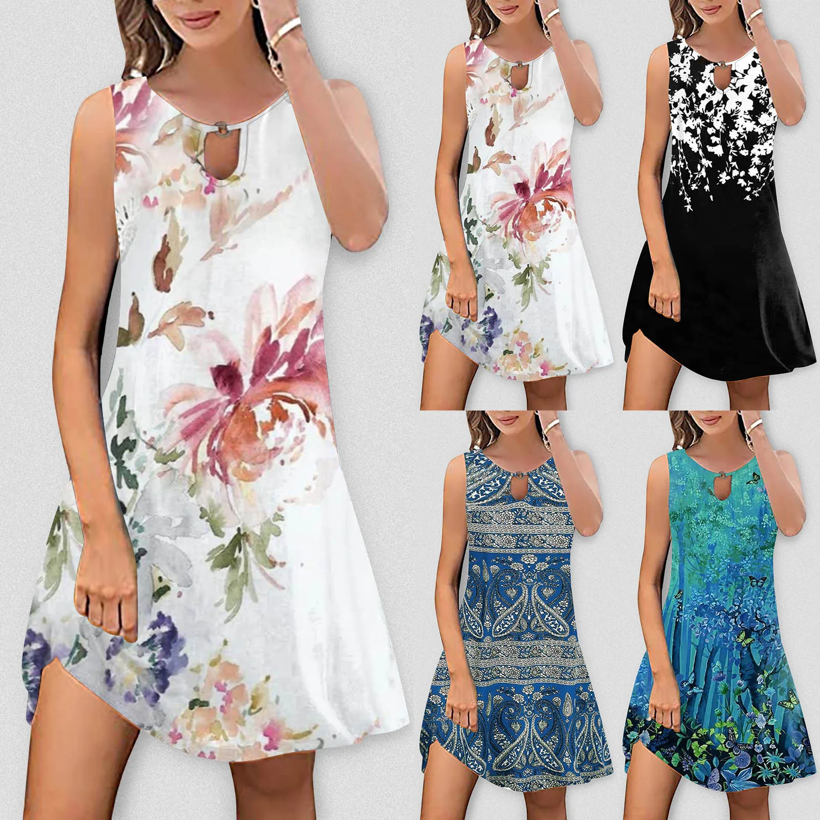 Vintage Backless Dress Women Summer Casual Sexy Hollow Out O-Neck Sleeveless Sundress Loose Beach Mini Dress Robe Femme
Vintage Backless Dress Women Summer Casual Sexy Hollow Out O-Neck Sleeveless Sundress Loose Beach Mini Dress Robe Femme