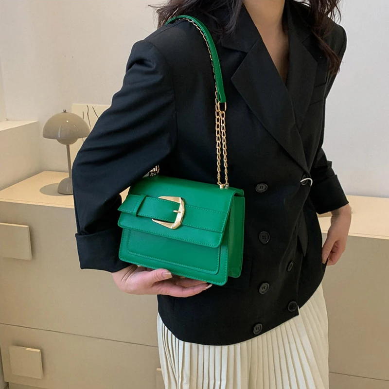 Fashion Women's Bag Pu Leather Chain Ladies Shoulder Bag Texure Retro Crossbody Bag for Women High Quality Square Female Handbag
Fashion Women's Bag Pu Leather Chain Ladies Shoulder Bag Texure Retro Crossbody Bag for Women High Quality Square Female Handbag