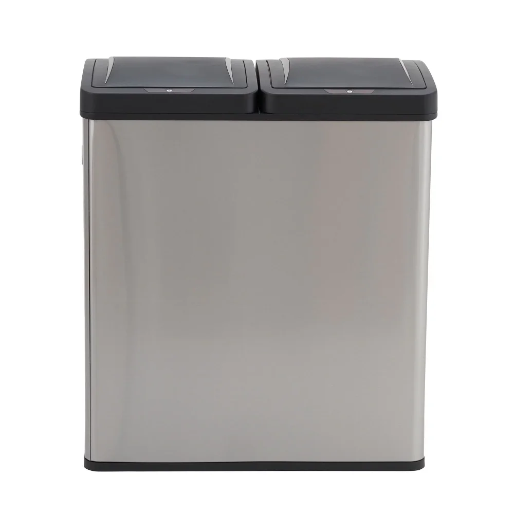 Design Trend Stainless Steel Touchless Trash Can with Dual Compartments, 30 Liter / 8 Gallon
Design Trend Stainless Steel Touchless Trash Can with Dual Compartments, 30 Liter / 8 Gallon