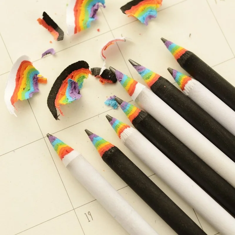 2PCS Rainbow Pencil HB Pencil Black and White Suit Creative Personality Student Pencil Rainbow Pencil
2PCS Rainbow Pencil HB Pencil Black and White Suit Creative Personality Student Pencil Rainbow Pencil