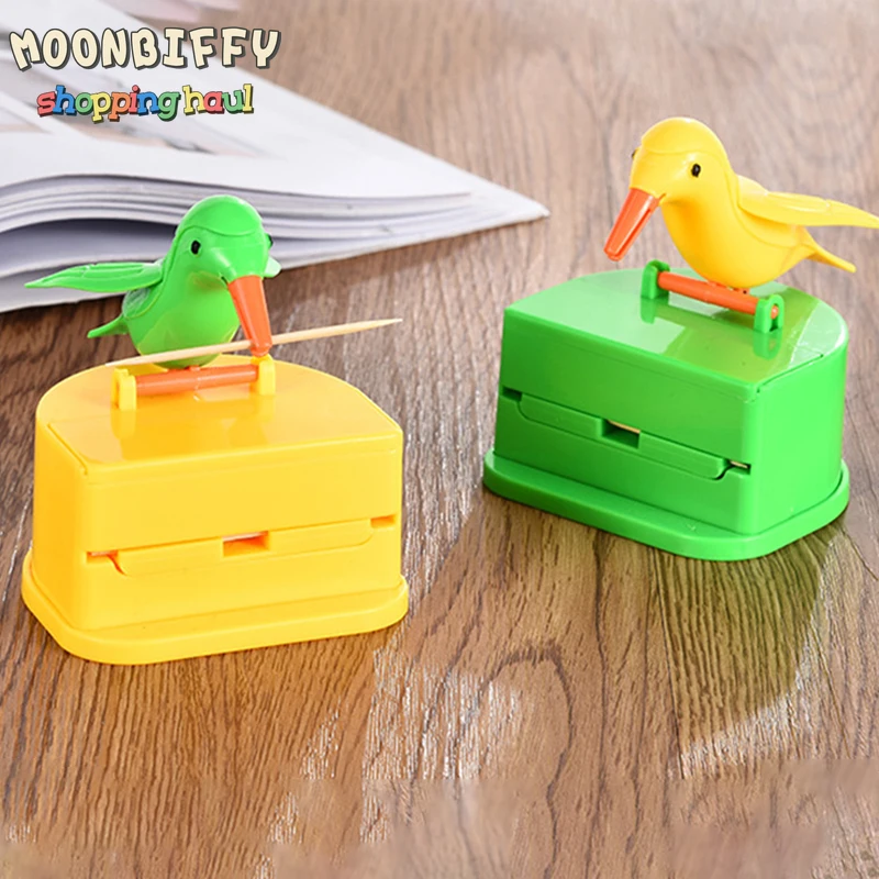 Little Bird Toothpick Box Desktop Decorations Automatic Press Type Picktooth Holder Kitchen Bar Supplies Toothpick Dispenser
Little Bird Toothpick Box Desktop Decorations Automatic Press Type Picktooth Holder Kitchen Bar Supplies Toothpick Dispenser