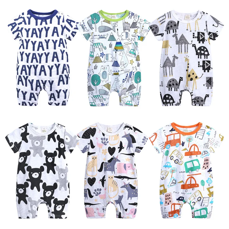 Cartoon Baby Onesies Short Sleeve Romper Cotton Knitted Breathable Jumpsuit Outfits For Kids Boys Girls
Cartoon Baby Onesies Short Sleeve Romper Cotton Knitted Breathable Jumpsuit Outfits For Kids Boys Girls